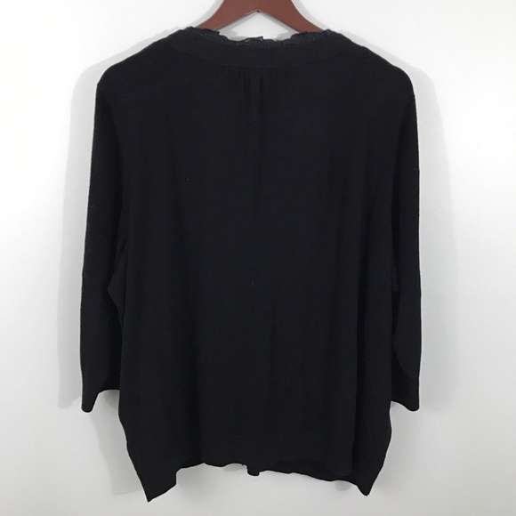 💚 4/$20 SALE! Sejour V Neck Crochet Trim Cardigan - Picture 7 of 7